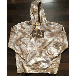 Mens Caterpillar Foundation Hoodie Sz 2XL $69.00 Bronze Shibori/Marron(2910486)